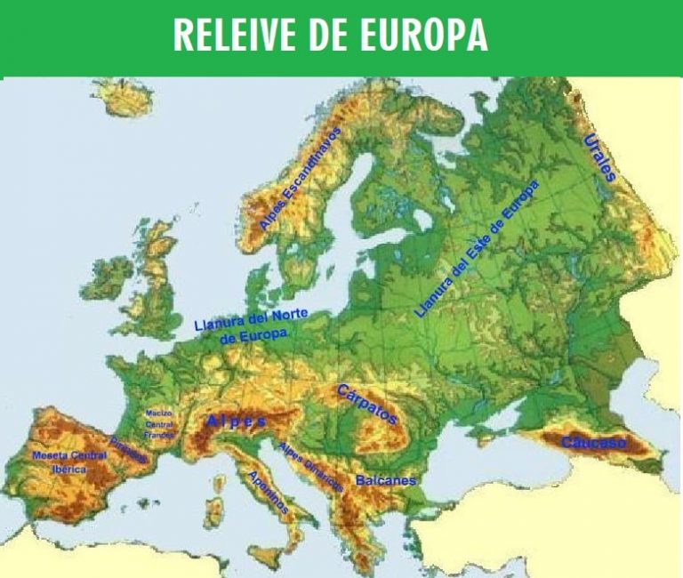 Mapa del relieve de Europa